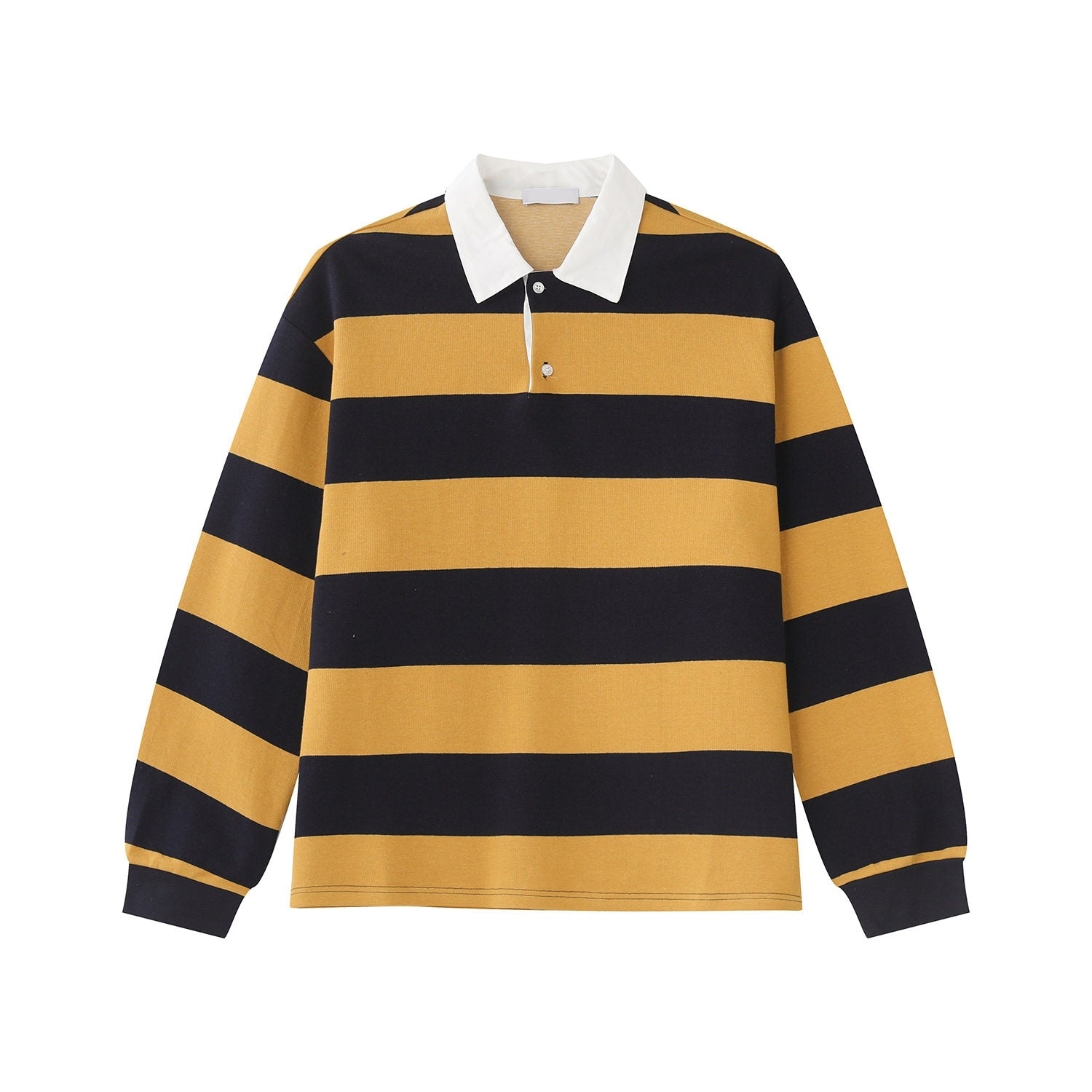 Yellow And Black Stripes Polo Shirt