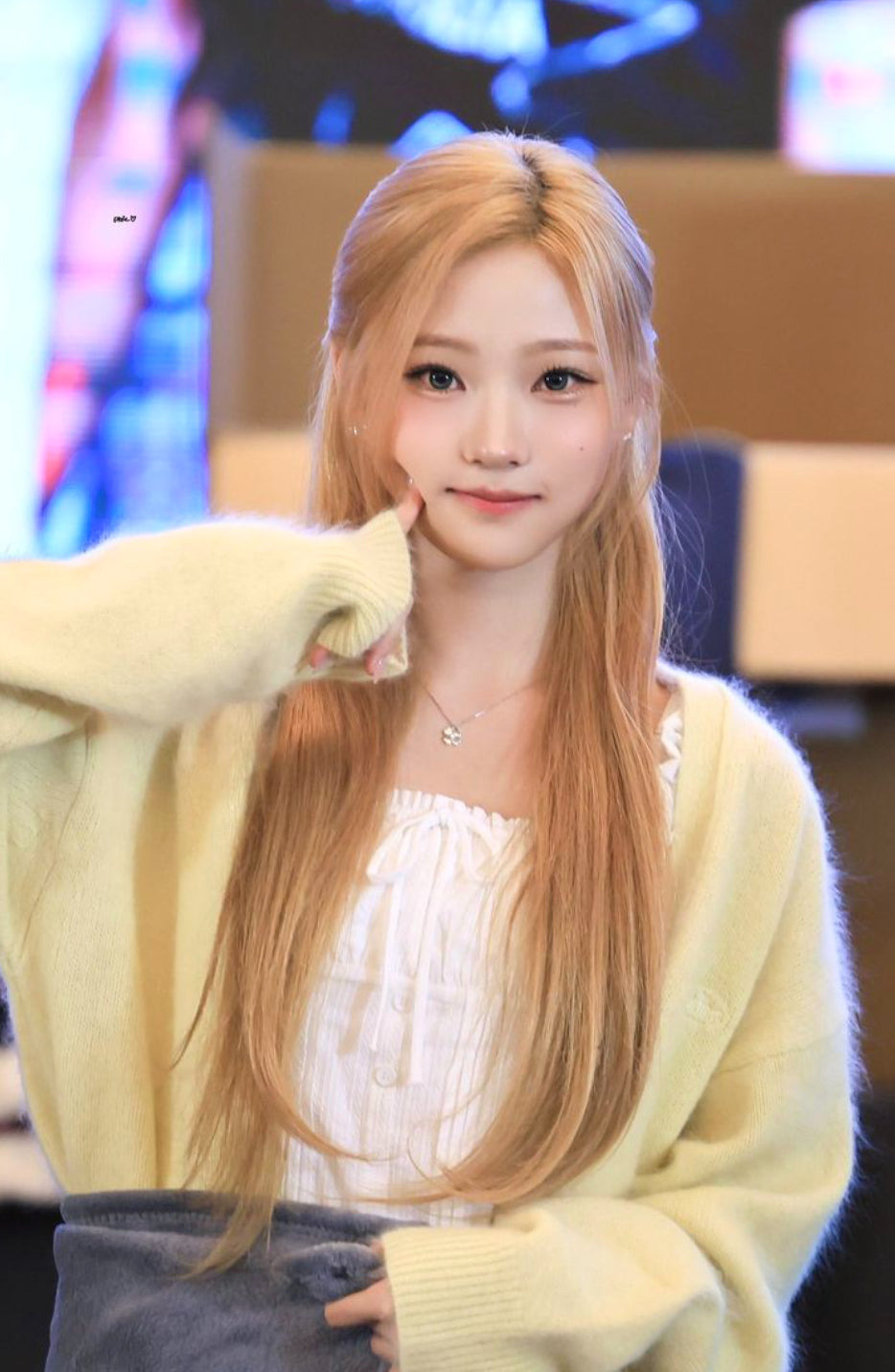 Yellow Fluffy Soft Knit Cardigan