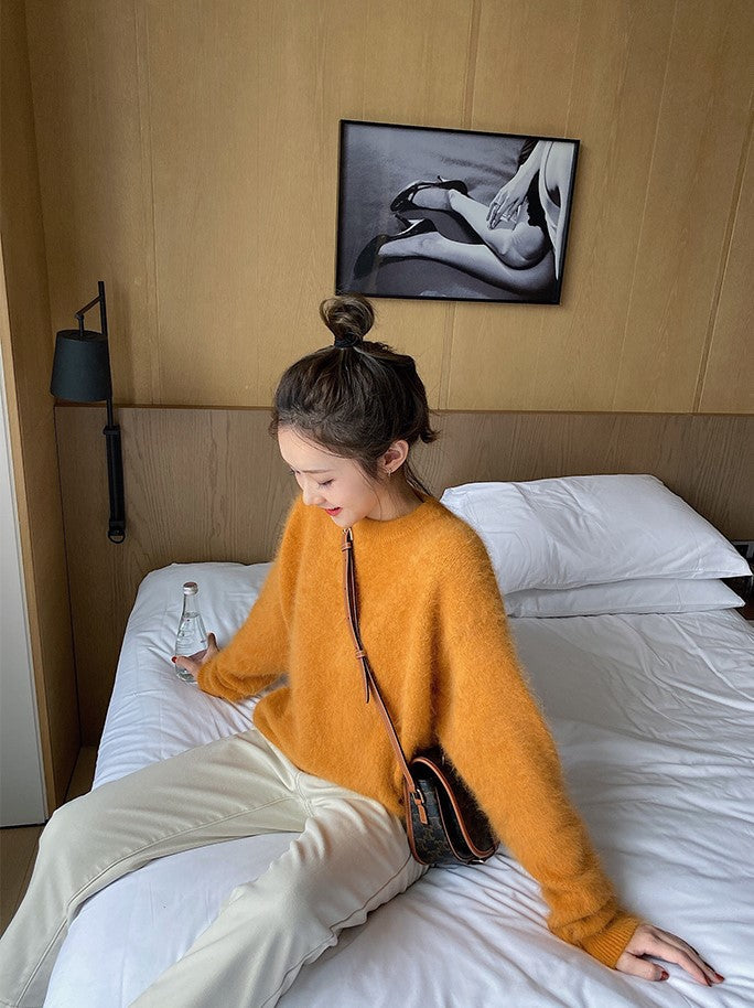 Yellow Fluffy Sweater
