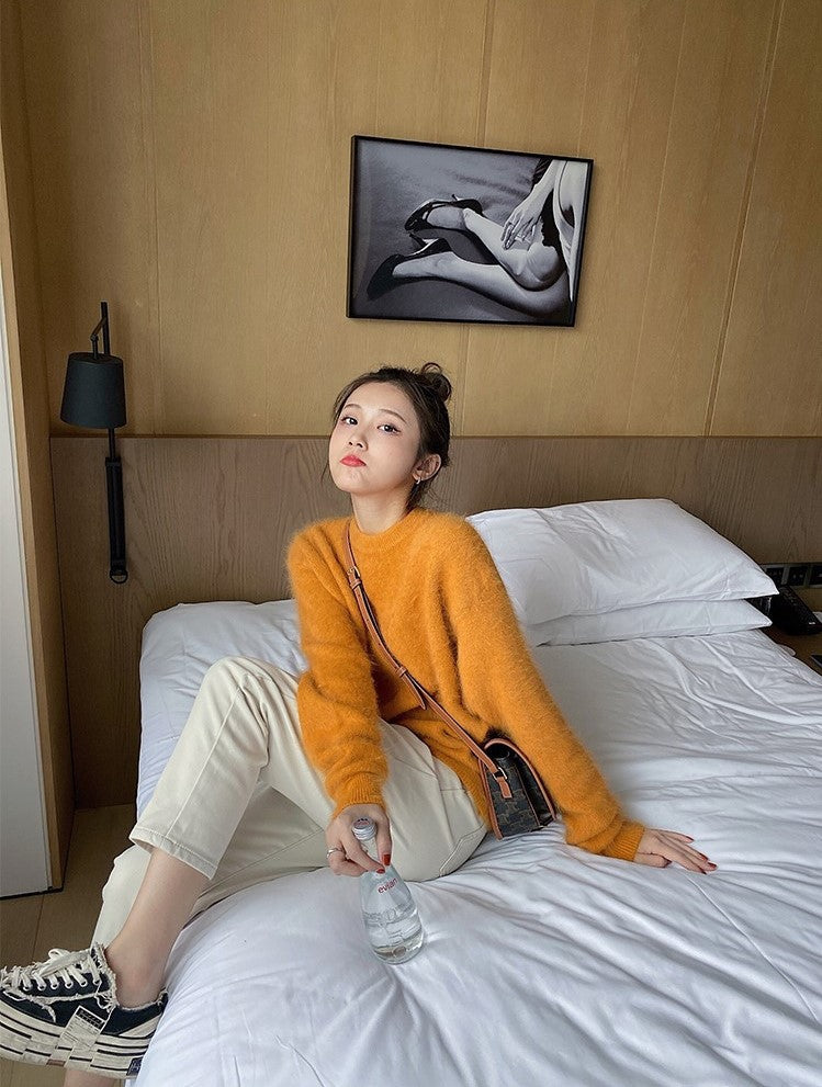 Yellow Fluffy Sweater