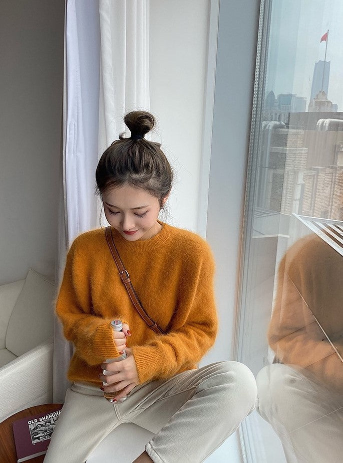 Yellow Fluffy Sweater