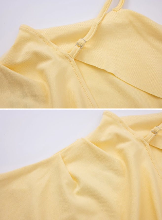 Yellow Scarf Detail Top