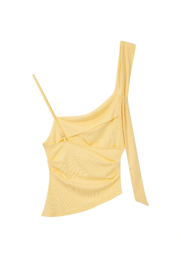 Yellow Scarf Detail Top
