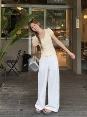 Yellow Short Sleeve Henley Top