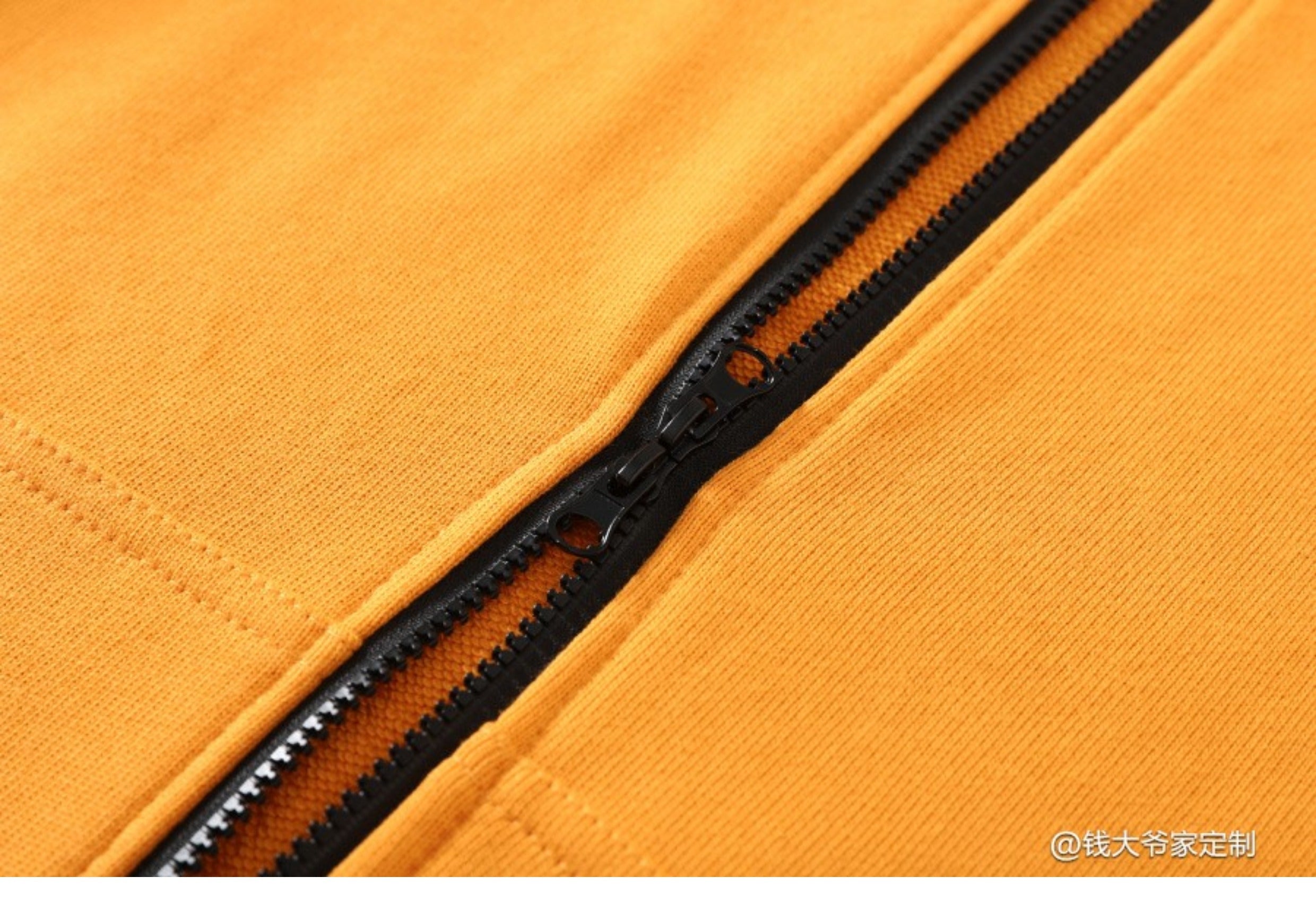 Yellow Tiger Pattern Zip-Up Hoodie