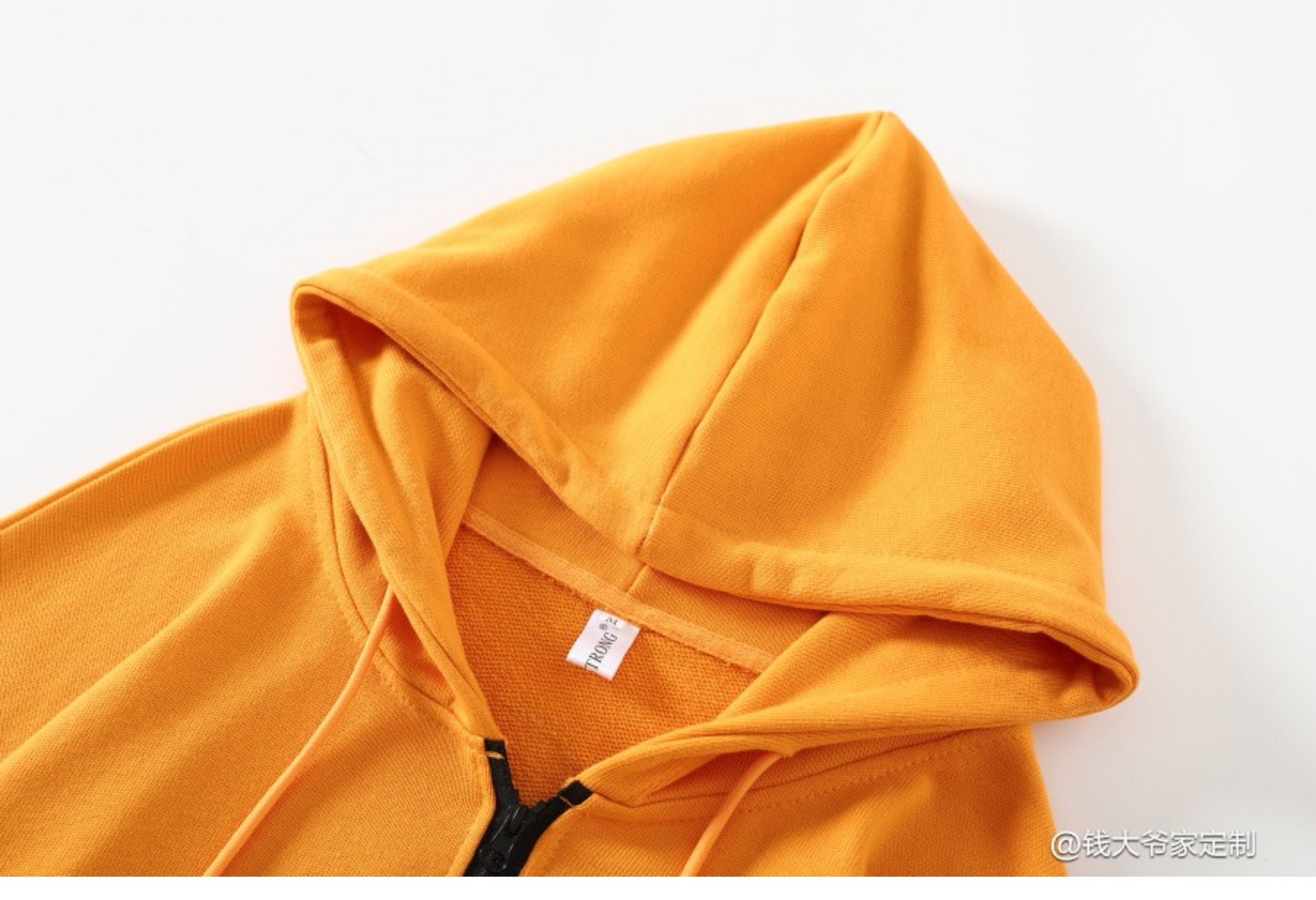 Yellow Tiger Pattern Zip-Up Hoodie