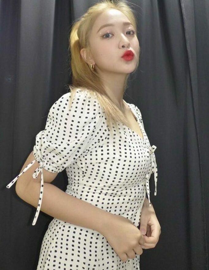 White Squared Dot Prints Dress