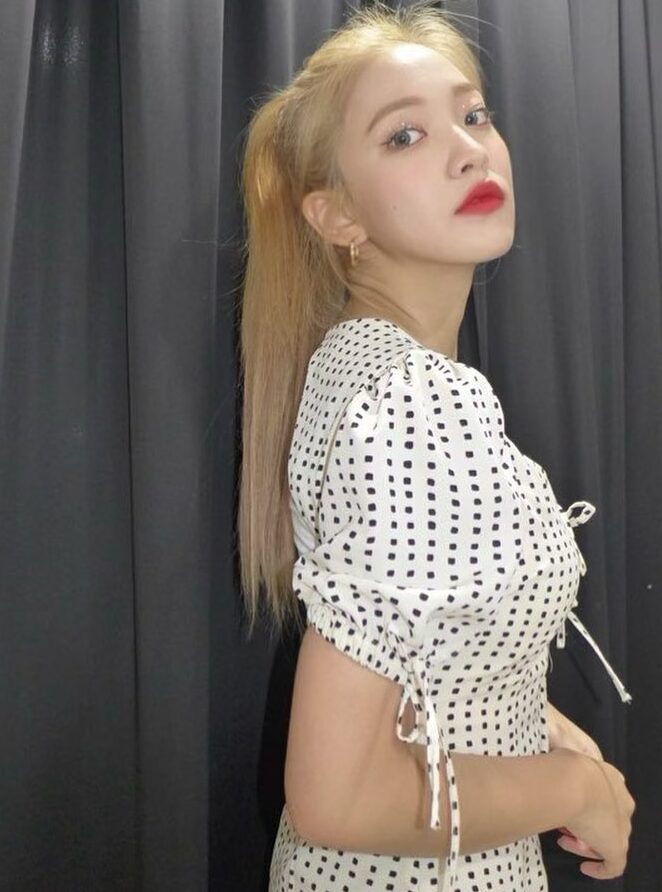 White Squared Dot Prints Dress