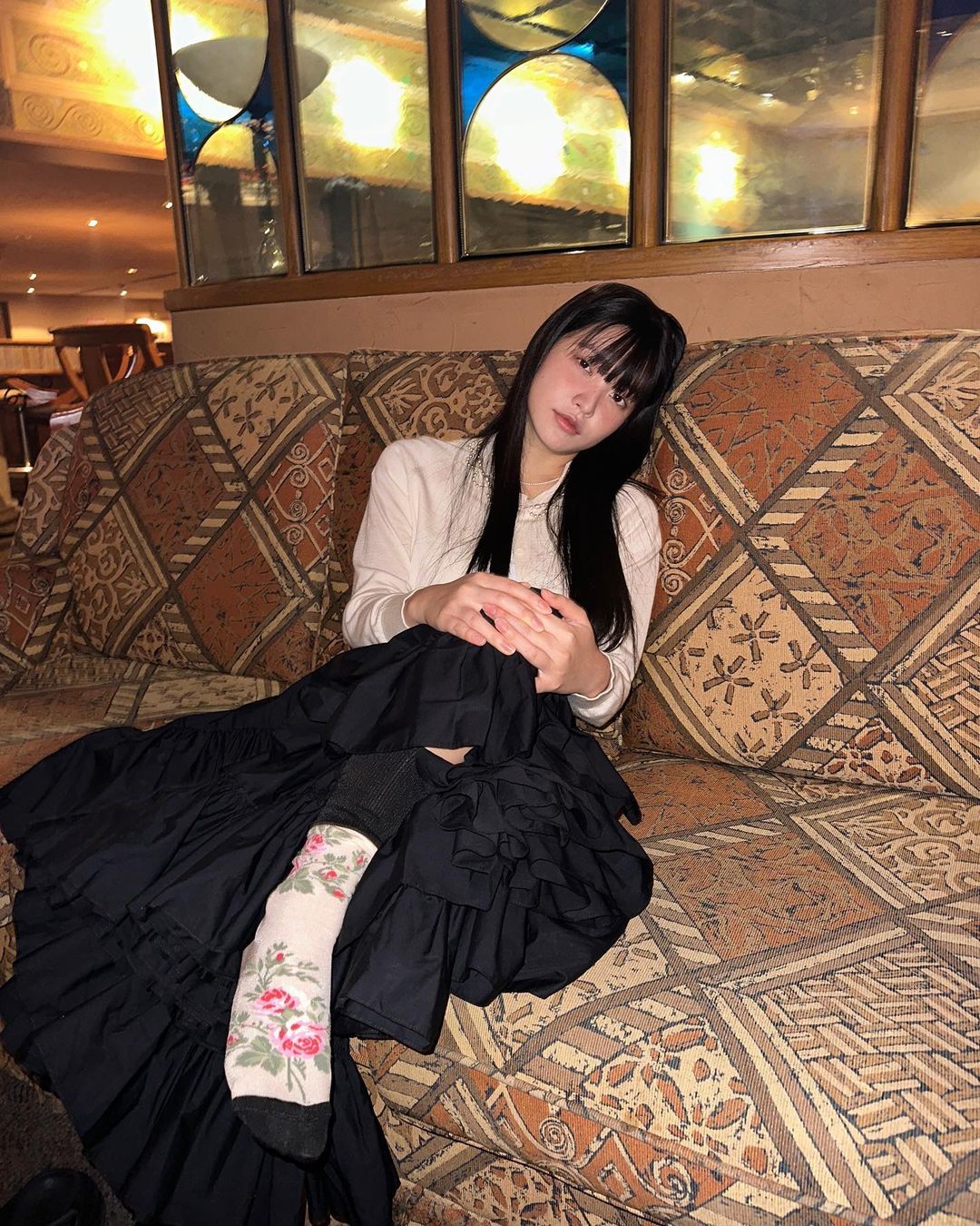 Black Flowy Long Skirt