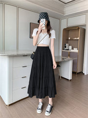 Black Flowy Long Skirt
