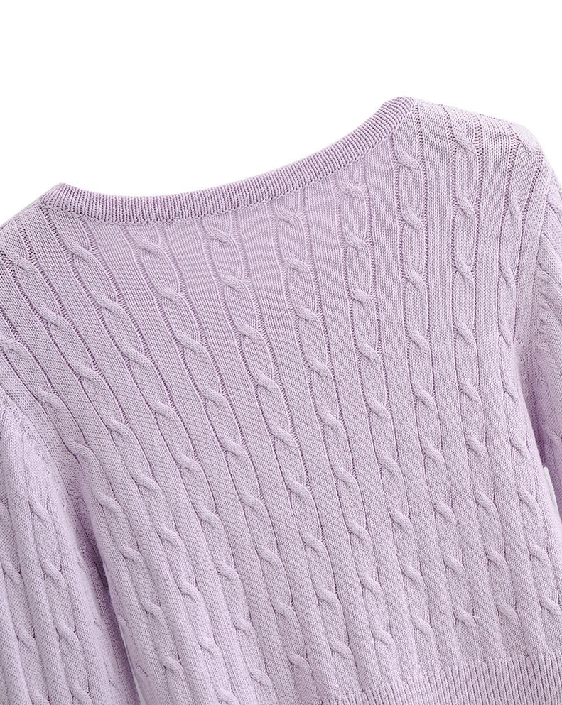 Lilac Knitted Cardigan