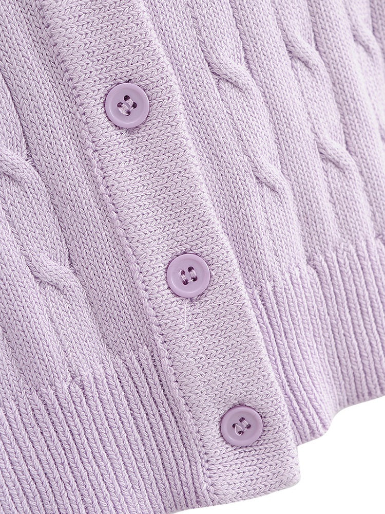 Lilac Knitted Cardigan