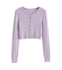 Lilac Knitted Cardigan