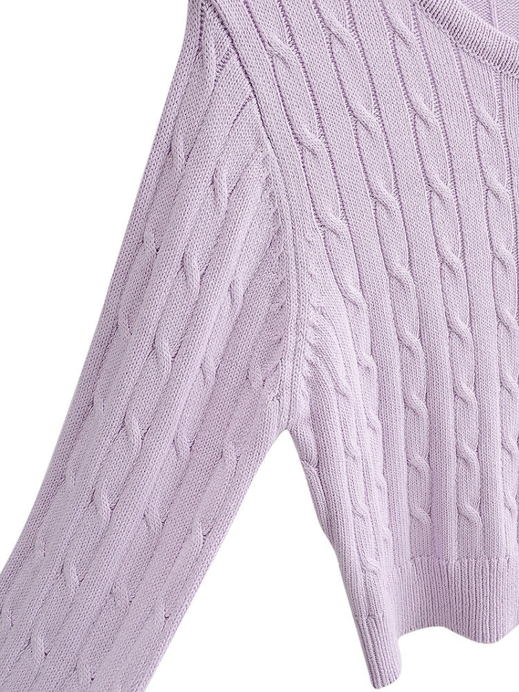 Lilac Knitted Cardigan