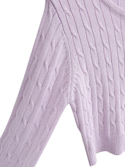 Lilac Knitted Cardigan