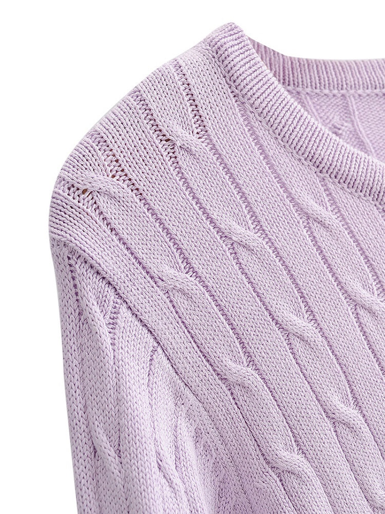 Lilac Knitted Cardigan