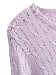 Lilac Knitted Cardigan