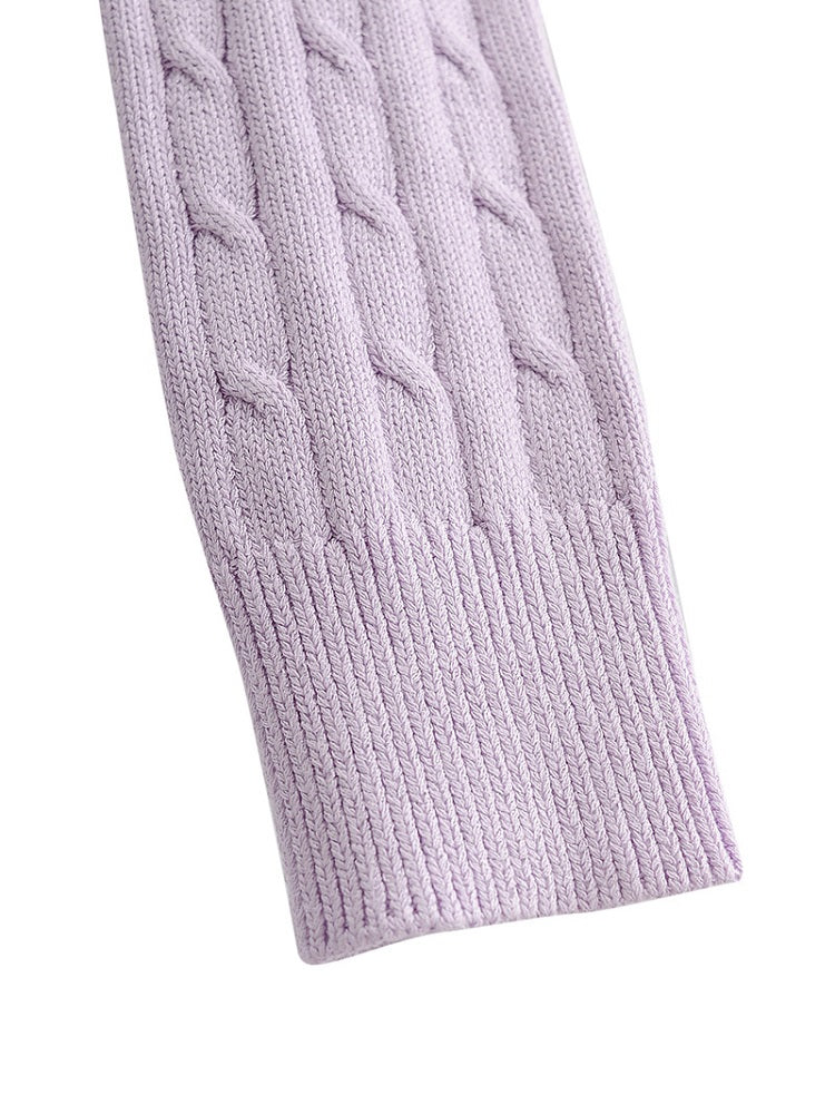 Lilac Knitted Cardigan