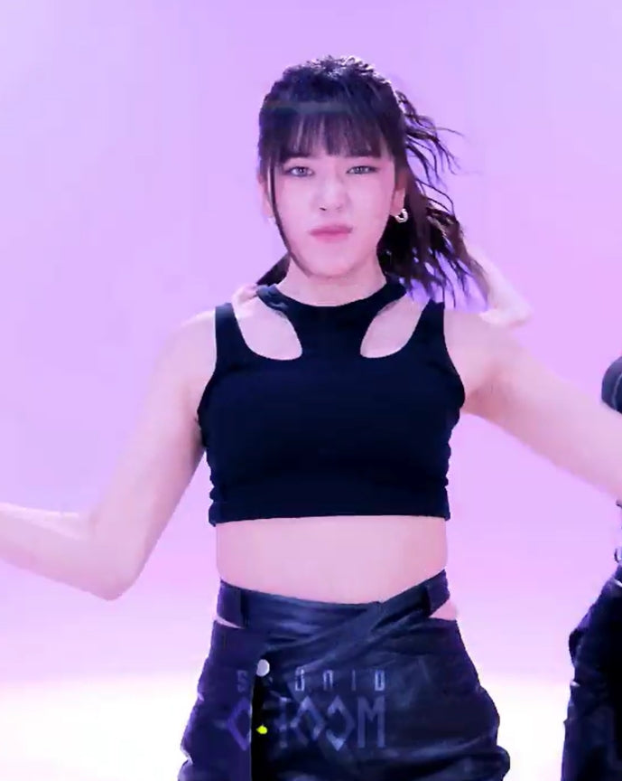 Black Cut Out Tank Top