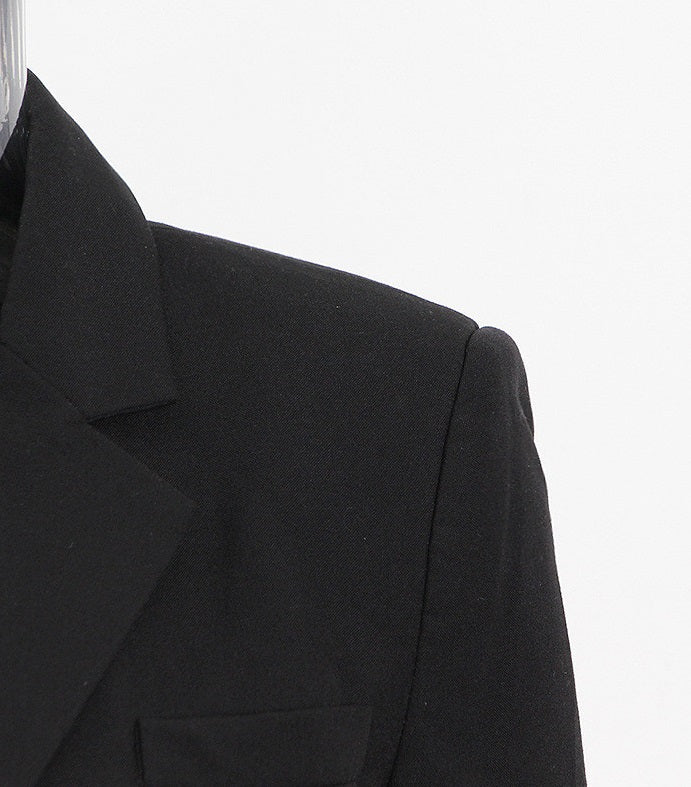 Black Crystal Chain Cropped Jacket