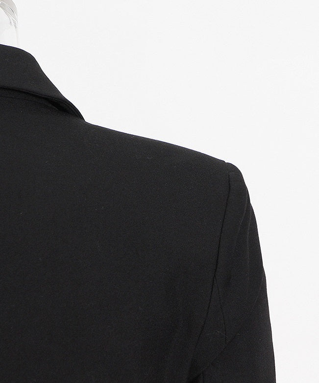 Black Crystal Chain Cropped Jacket