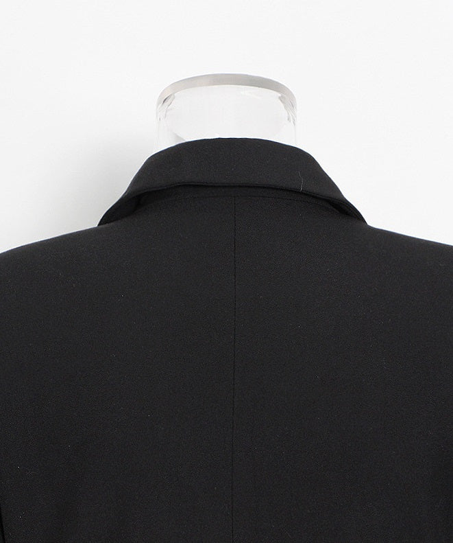 Black Crystal Chain Cropped Jacket