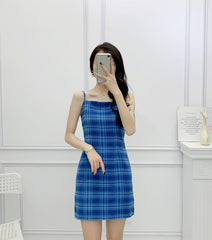 Blue Plaid Dress