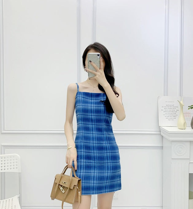 Blue Plaid Dress