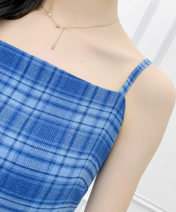 Blue Plaid Dress