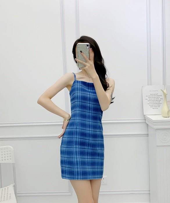 Blue Plaid Dress