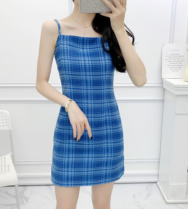 Blue Plaid Dress