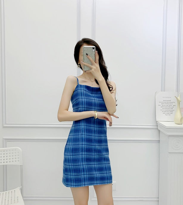 Blue Plaid Dress
