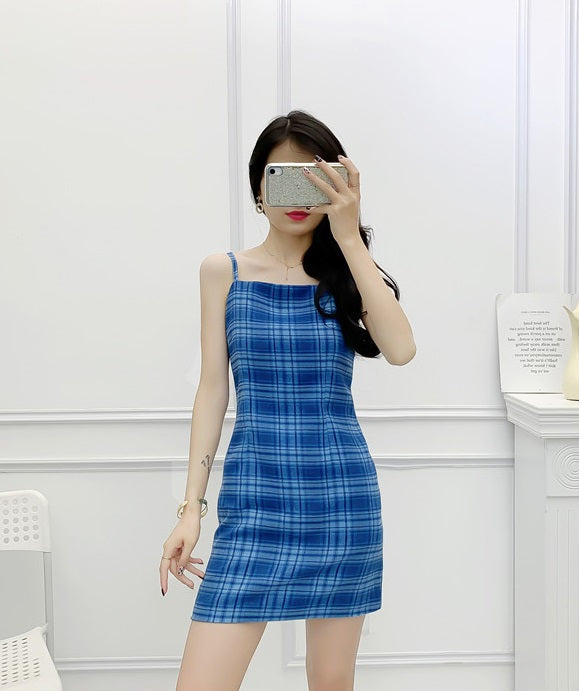 Blue Plaid Dress