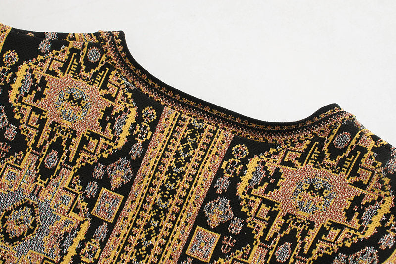 Brown Aztec Mini Dress