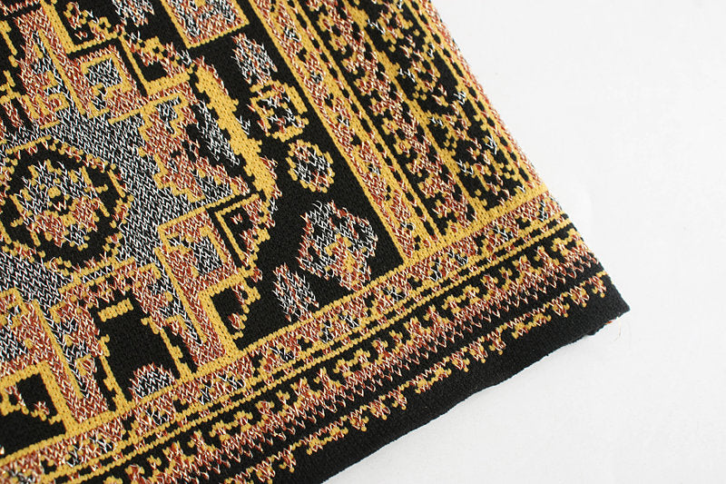 Brown Aztec Mini Dress