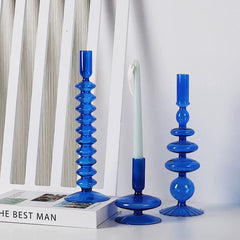 Blue Candle Holder Vase