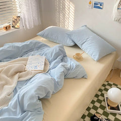 Pastel Blue & Cream Duvet Cover Set
