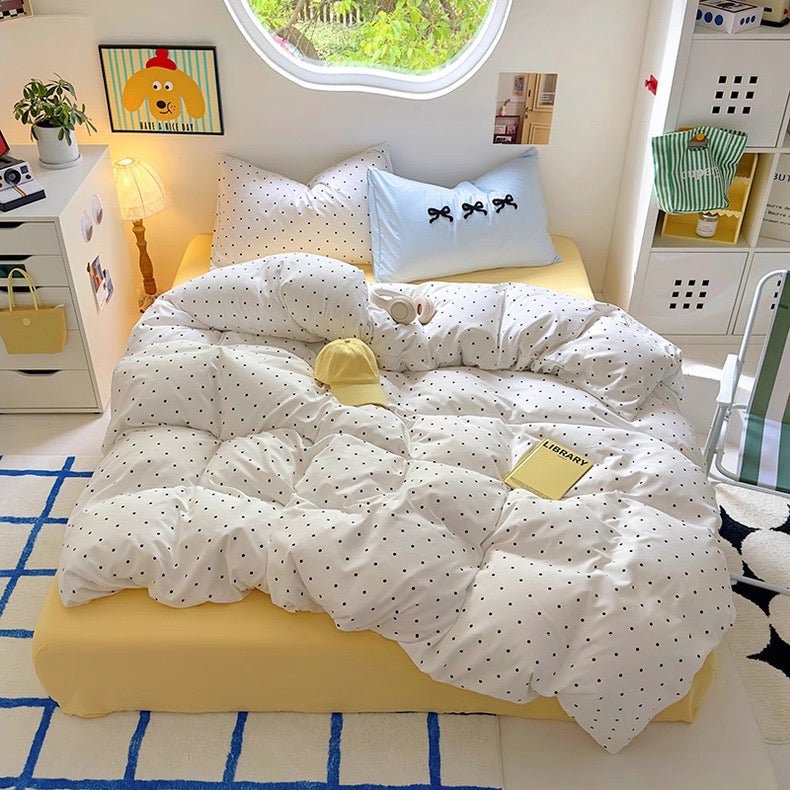 Brown Polka Dot Bedding Set