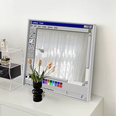 Gray Retro Nostalgia Wall Mirror