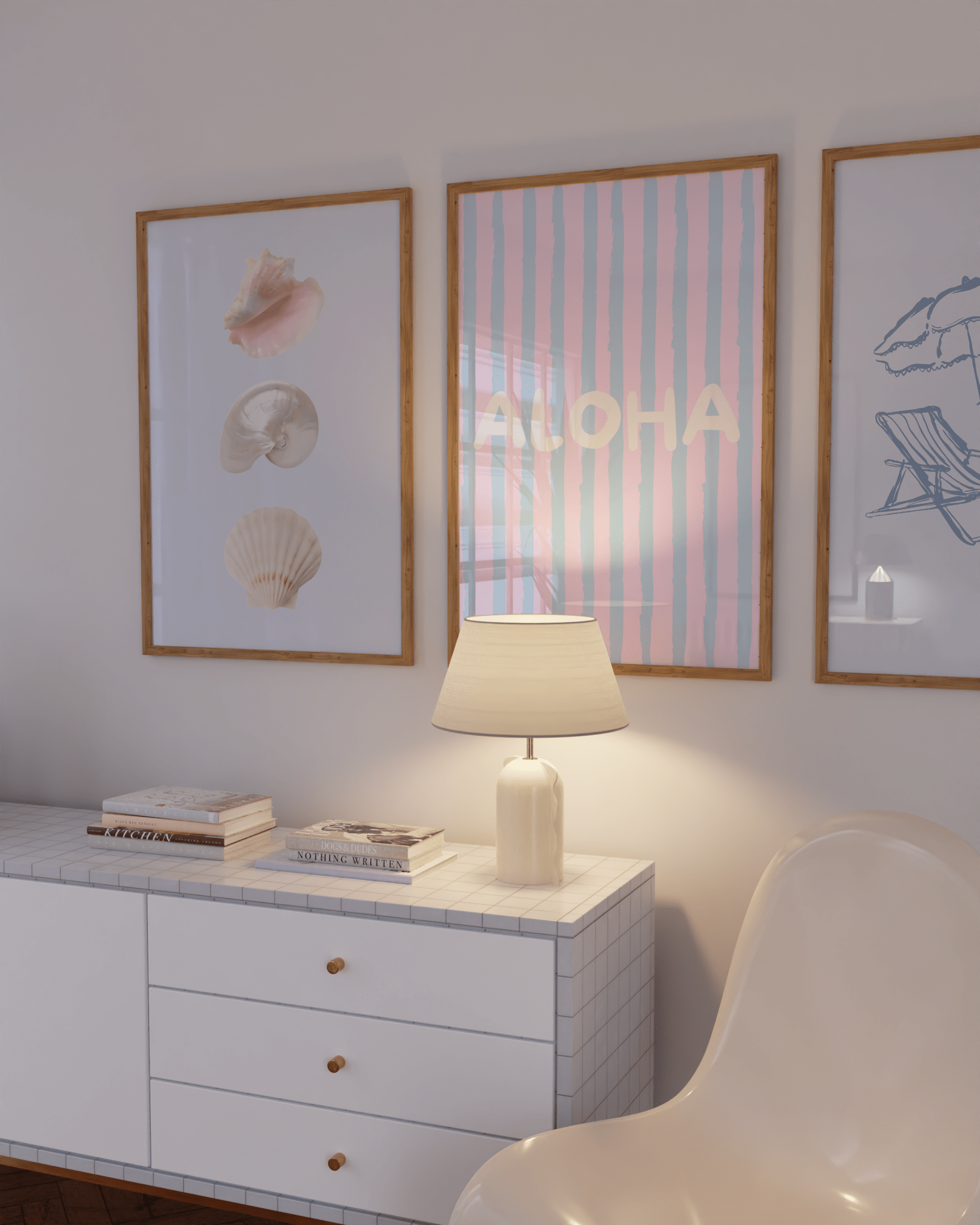 Coastal Girl Poster Set