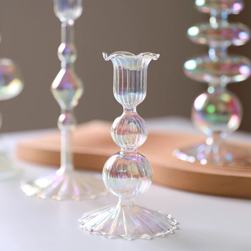 Taper Glass Candlestick Holder