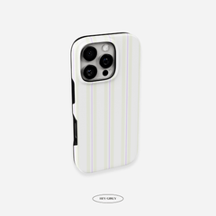 Cream & Lilac Striped iPhone Case