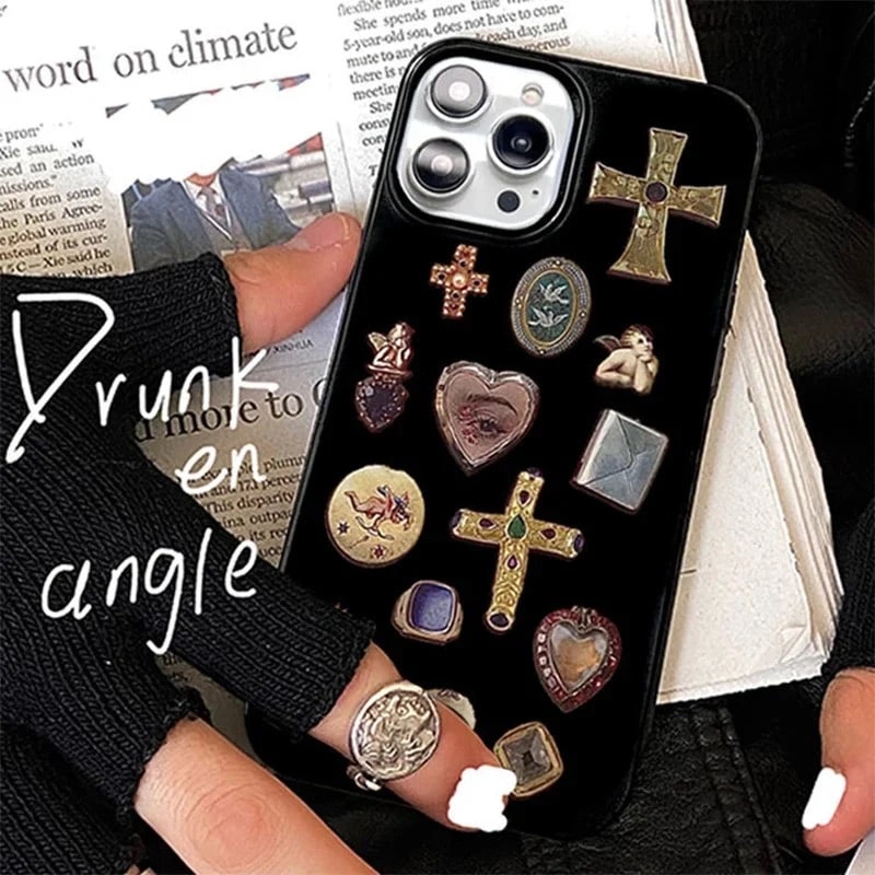 Black Retro iPhone Case