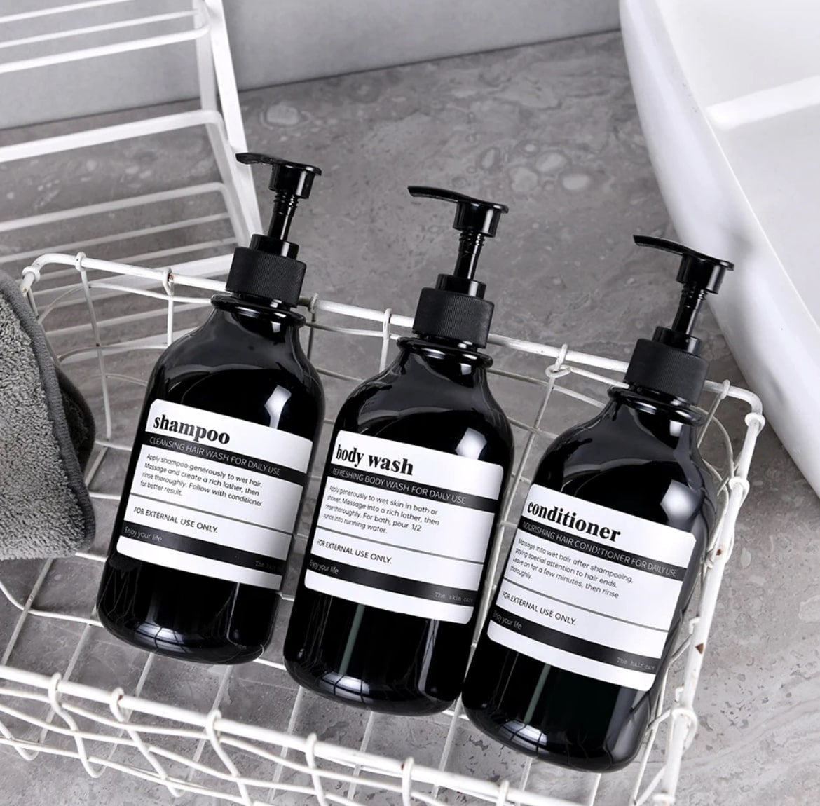 3 Pcs Set Bathroom Dispenser