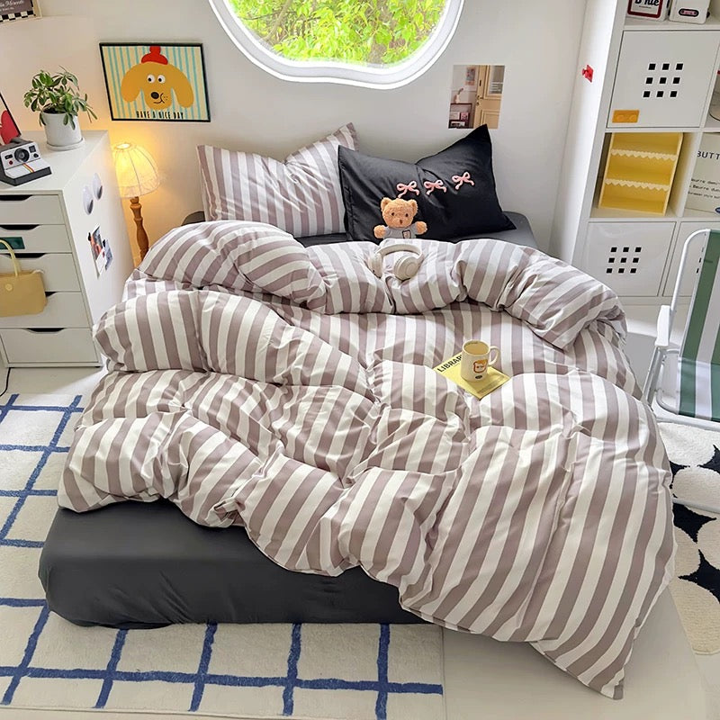 Yellow Polka Dot Bedding Set