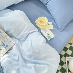 Solid Blue Bedding Set