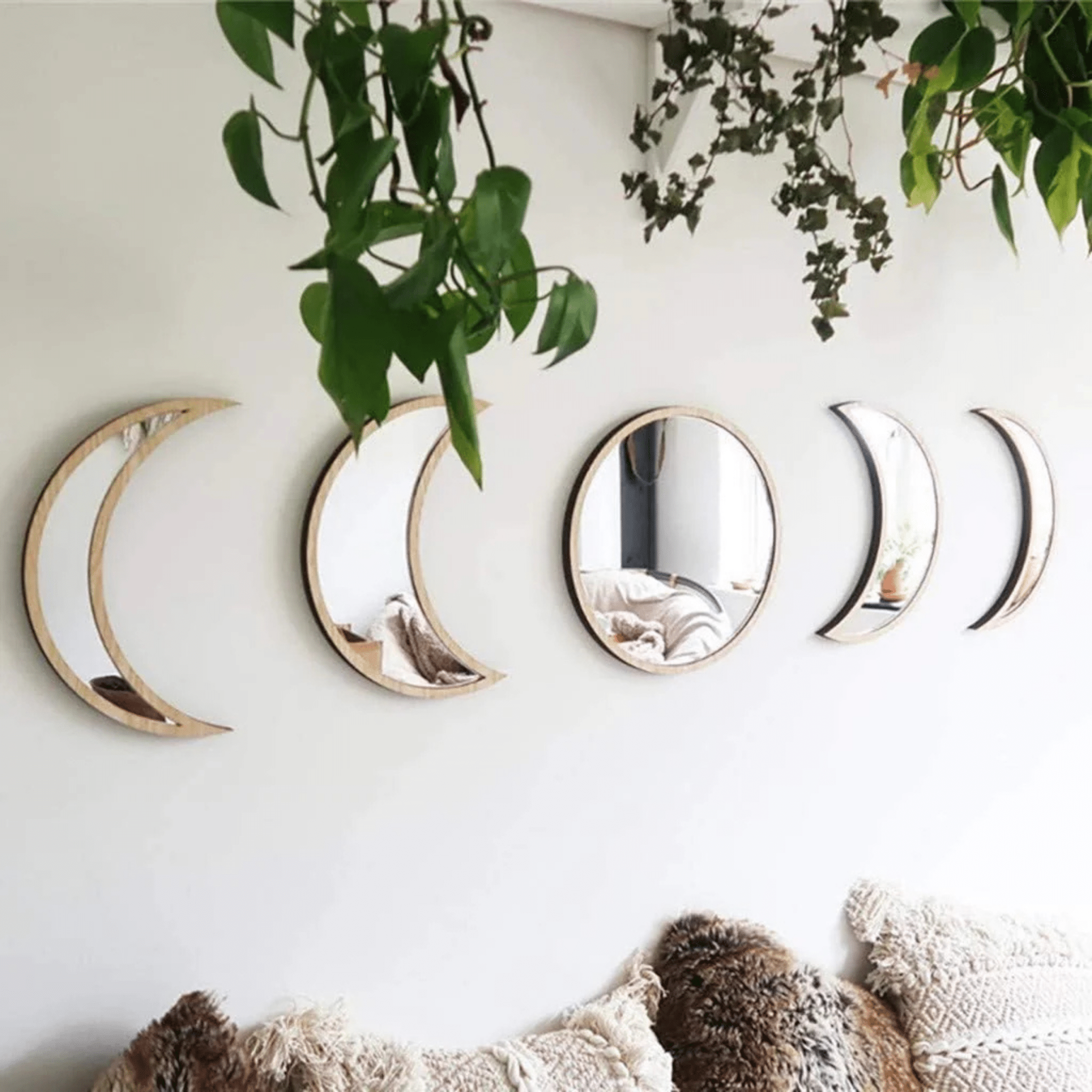 Witchcore Moon Phase Mirror Set