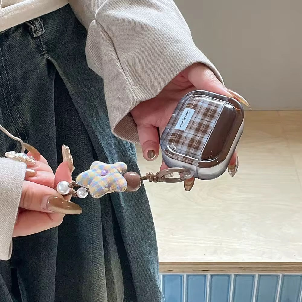 Preppy Plaid AirPods Case with Charm