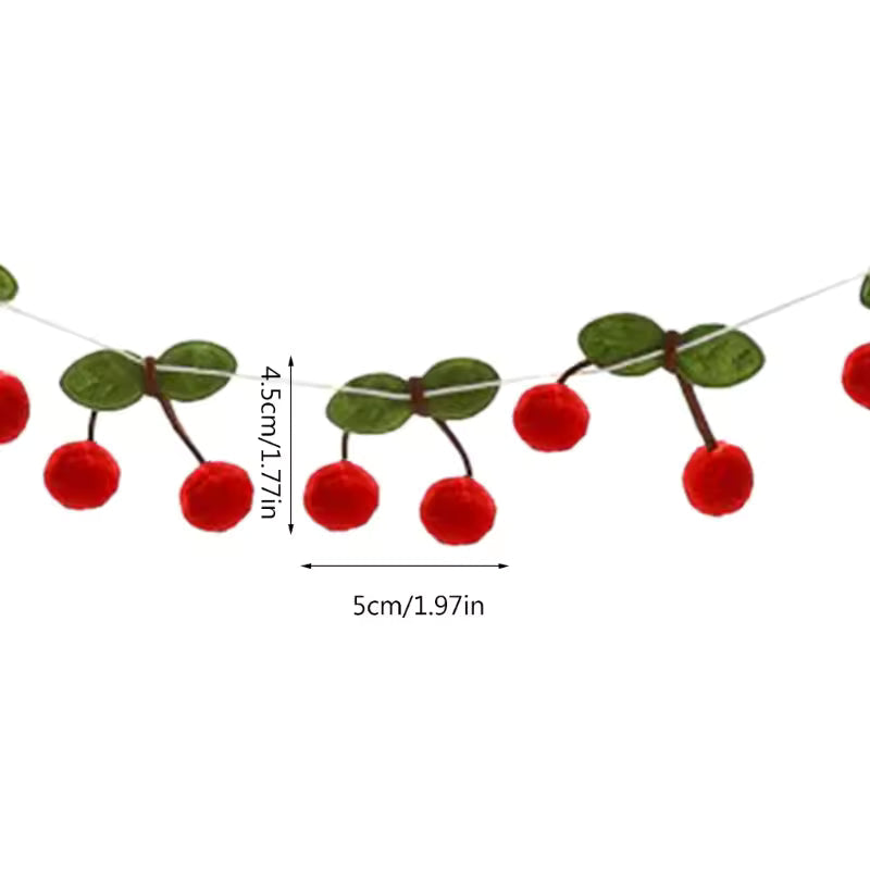 Cute Cherry Pom Pom Garland