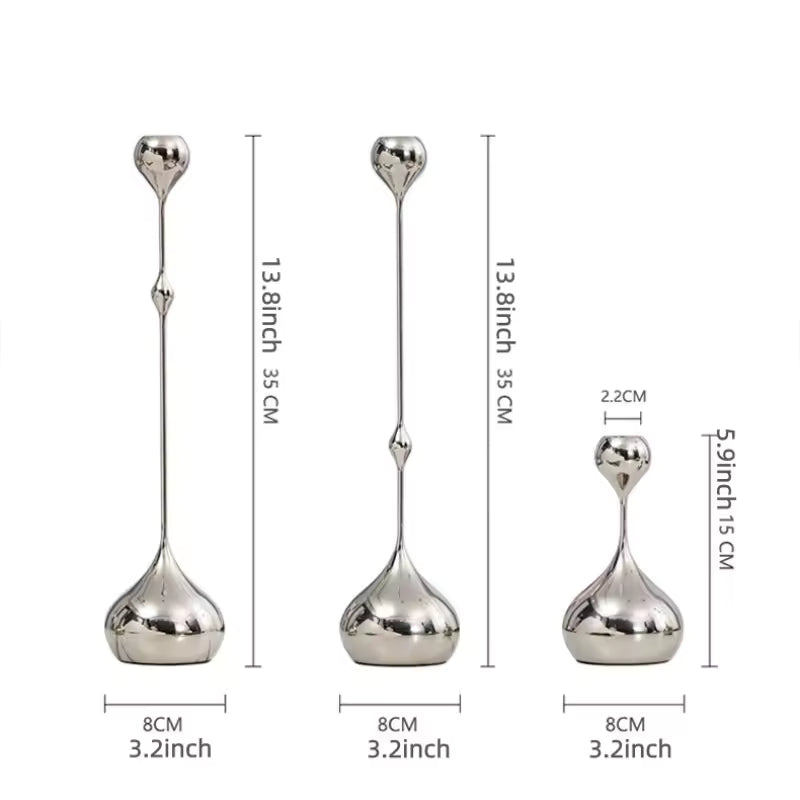 Minimalist Silver Candle Holder